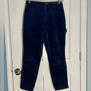 🩵💙Judy Blue Cobalt Blue Slim Fit Carpenter Corduroy Jeans size 26 EUC 💙🩵